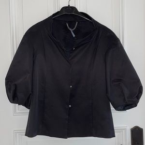 Black top/jacket with puffy half sleeves